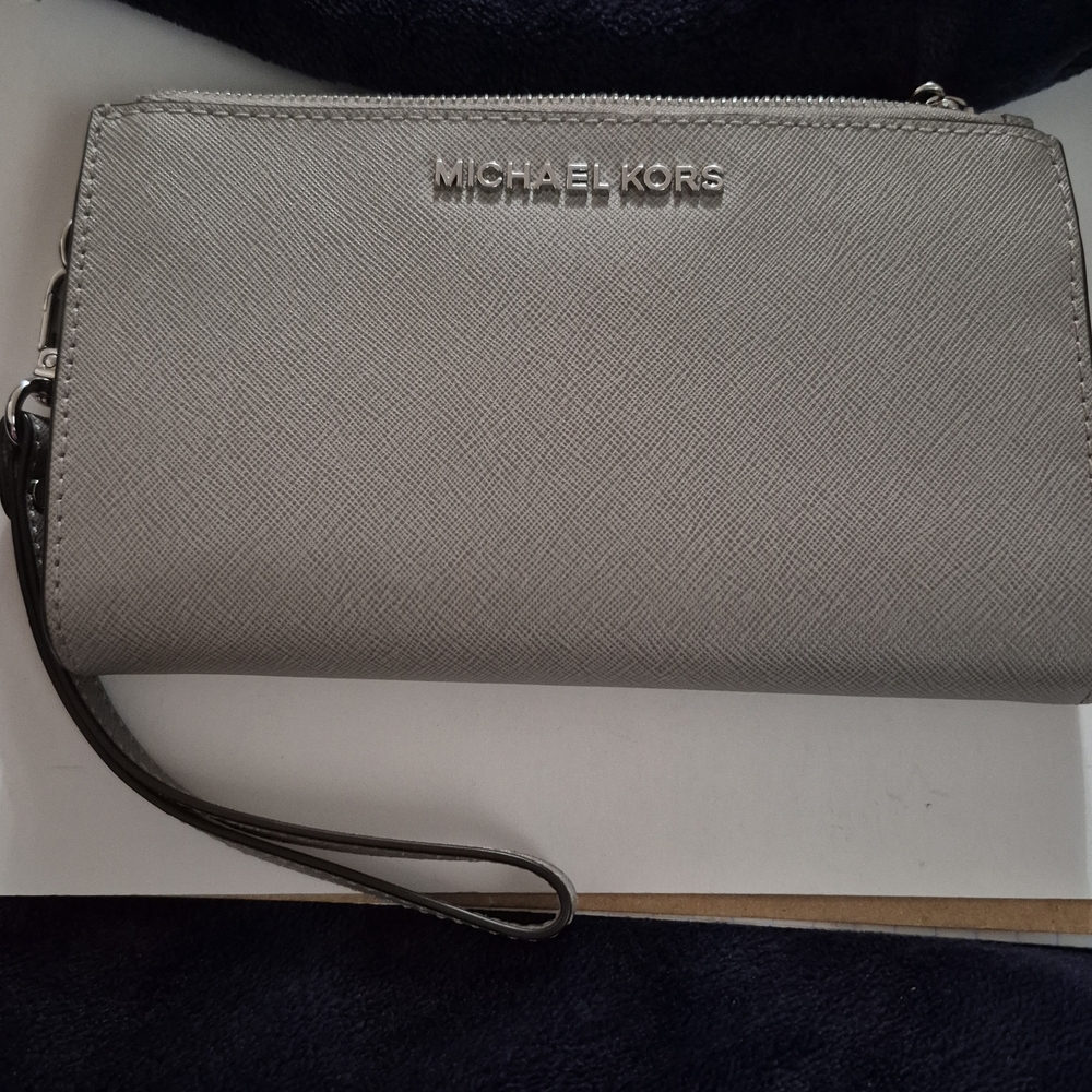 Michael Kors Silver Wristlet